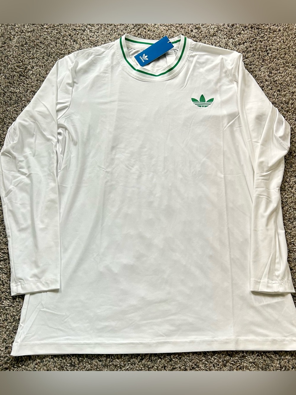 Adidas Originals Pro London Mens White Long Sleeve Tennis Shirt Size XL JM4330